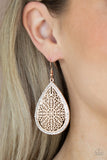 Paparazzi Fleur de Fantasy - Rose Gold Earrings