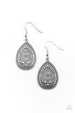 Paparazzi Mayan Mecca - Silver Earrings