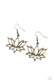 Paparazzi Lotus Ponds - Brass Earrings