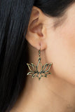 Paparazzi Lotus Ponds - Brass Earrings