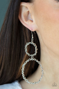 Paparazzi Twist of FABULOUS - Silver Earring