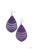 Paparazzi Caribbean Coral - Purple Earring