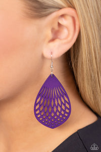 Paparazzi Caribbean Coral - Purple Earring