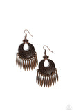 Paparazzi Tribal Charm - Copper Earring