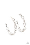 Paparazzi Swoon-Worthy Sparkle - White Earrings