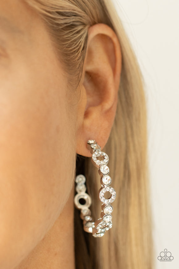 Paparazzi Swoon-Worthy Sparkle - White Earrings