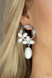 Paparazzi Elegant Expo - White Earrings