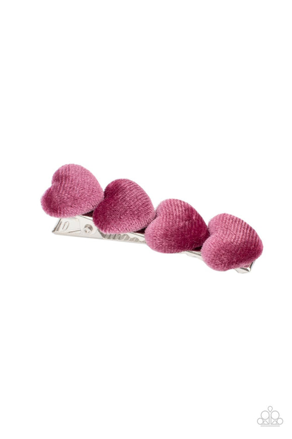 Paparazzi Velvet Valentine - Pink Hair Clip