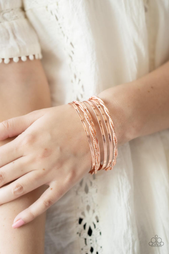 Paparazzi Sensational Shimmer - Copper Bracelet