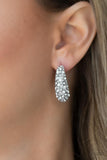 Paparazzi Glamorously Glimmering - White Earrings