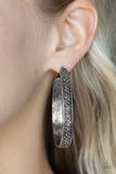 Paparazzi Bossy and Glossy - Silver Earrings