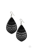 Paparazzi Caribbean Coral - Black Earring