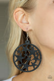 Paparazzi Cosmic Paradise - Black Earrings