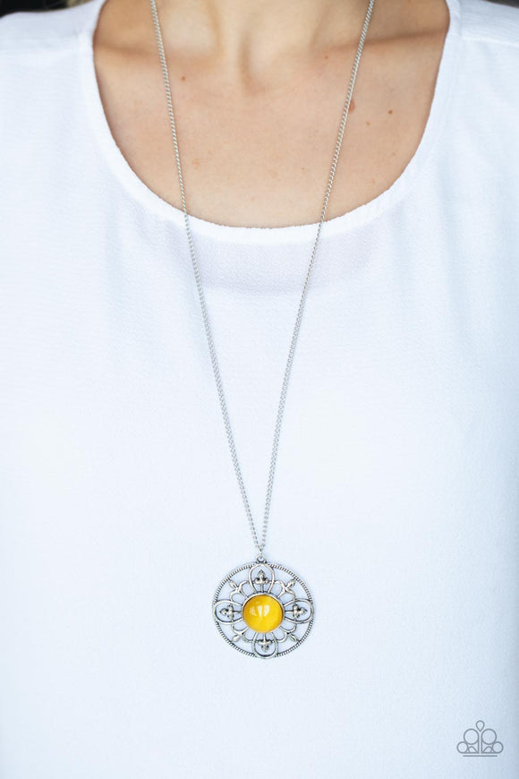 Paparazzi Celestial Compass - Yellow Necklace