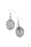 Paparazzi Hammered Homespun - Silver Earring