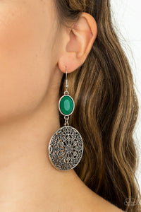 Paparazzi Eloquently Eden - Green Earring