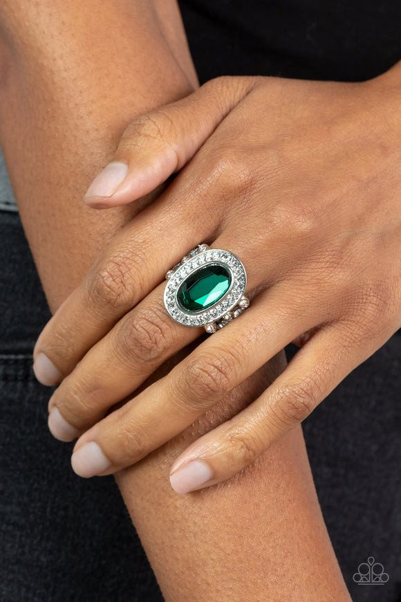 Paparazzi Always OVAL-achieving - Green Ring