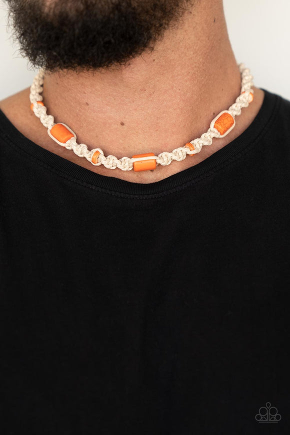 Paparazzi Explorer Exclusive - Orange Necklace