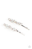 Paparazzi Bubbly Ballroom - White Hair Clip