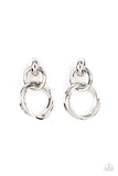 Paparazzi Dynamically Linked - Silver Earrings