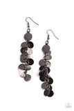 Paparazzi Game CHIME - Black Earrings