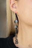 Paparazzi Game CHIME - Black Earrings