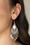 Paparazzi Earthy Etiquette - White Earring