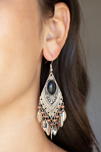 Paparazzi Earthy Etiquette - Black Earring