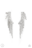 Paparazzi Thunderstruck Sparkle - White Earrings