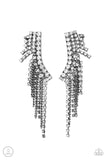 Paparazzi Thunderstruck Sparkle - Black Earrings