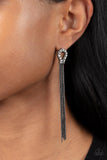 Paparazzi Dallas Debutante - Black Earrings