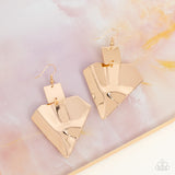 Paparazzi Deceivingly Deco - Gold Earrings