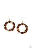 Paparazzi GLOWING in Circles - Brown Earrings