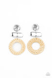 Paparazzi Woven Whimsicality - White Earrings