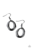 Paparazzi Asymmetrically Artisan - Black Earring