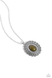 Paparazzi Mesa Medallion - Green Necklace