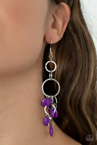 Paparazzi Sandcastle Sunset - Purple Earring