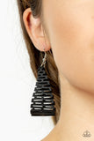 Paparazzi Urban Delirium - Black Earring