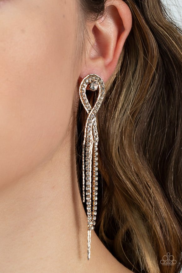 Paparazzi Luxury Lasso - Gold Earrings