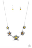 Paparazzi Wallflower Wonderland - Yellow Necklace