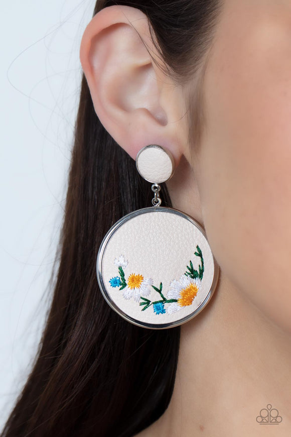 Paparazzi Embroidered Gardens - Multi Earrings