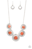 Paparazzi Elliptical Effervescence - Orange Necklace
