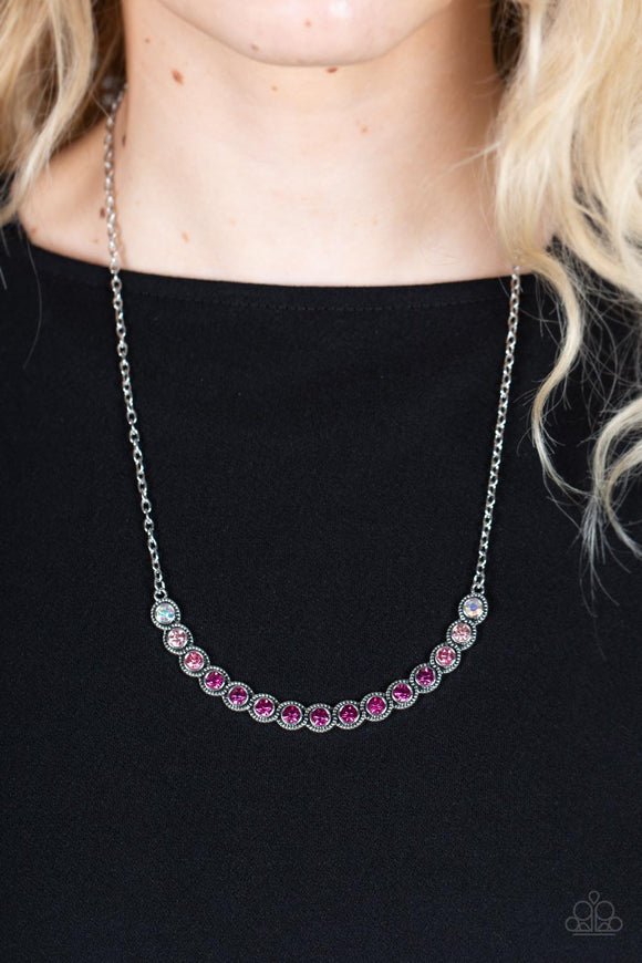 Paparazzi Throwing SHADES - Pink Necklace