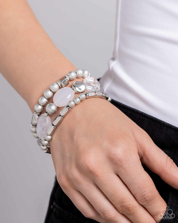 Paparazzi Marina Magic- White  Bracelet