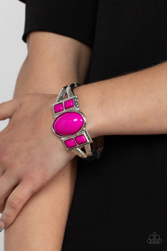 Paparazzi A Touch of Tiki - Pink Bracelet