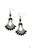 Paparazzi Girly Girl Getup - Black Earring