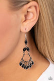 Paparazzi Girly Girl Getup - Black Earring