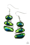 Paparazzi Gem Galaxy - Green Earrings