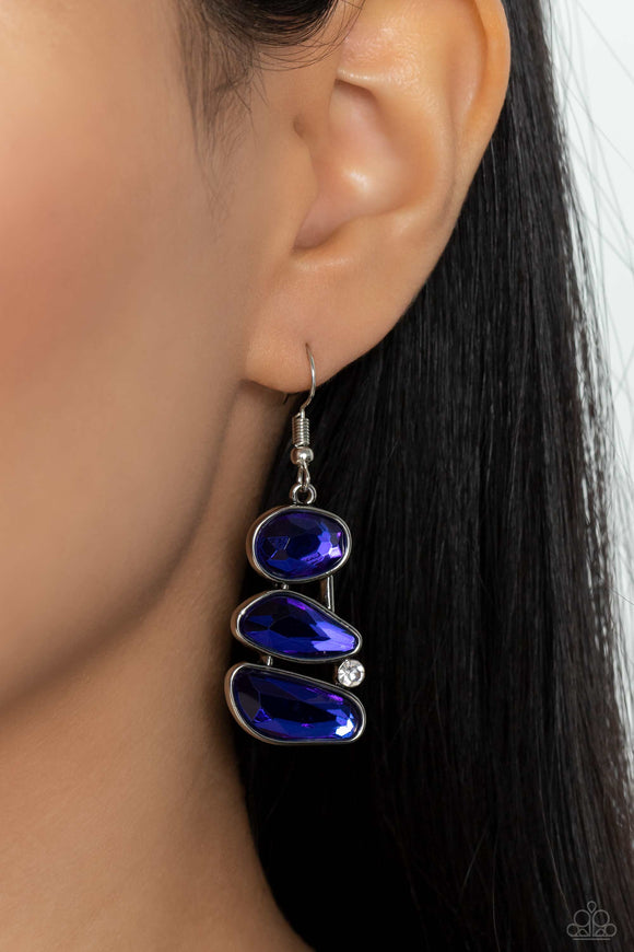 Paparazzi Gem Galaxy - Blue Earring