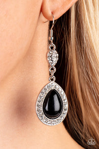 Paparazzi Elite Elegance - Black Earrings